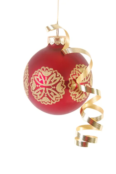 Czerwony ornament christmas — Zdjęcie stockowe