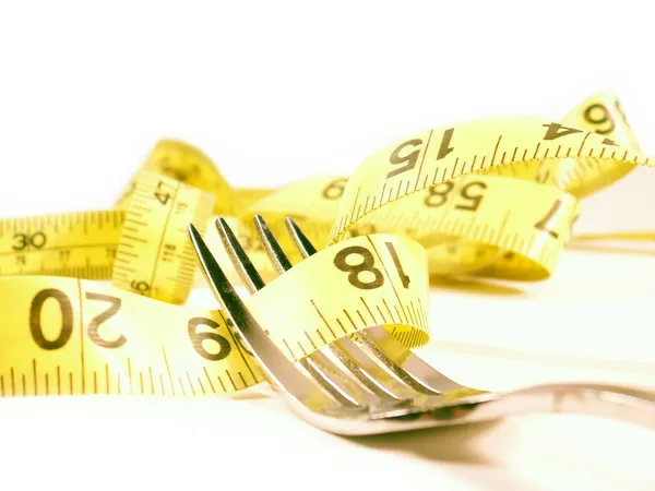 Dieta em um garfo — Fotografia de Stock