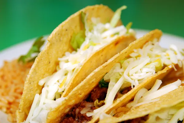 Tacos with refried beans — Stock Photo, Image
