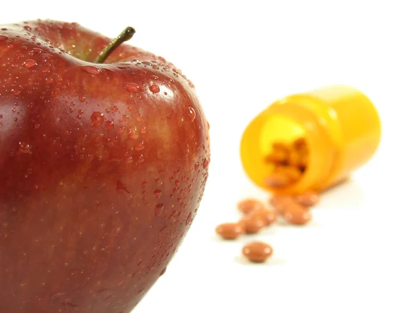 Apfel hält Arzt fern — Stockfoto