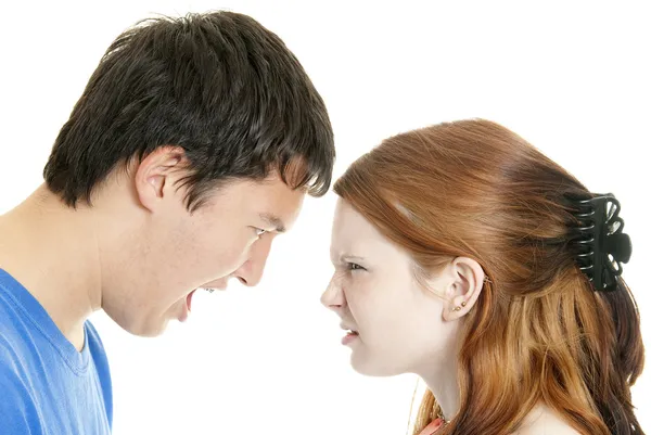 Mixed-race couple arguing Stock Picture