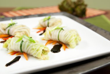 Cabbage roll appetizers clipart