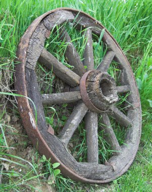 Old wheels clipart