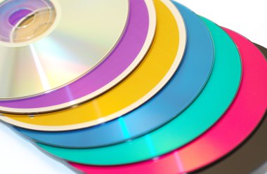 Colored compact disk clipart