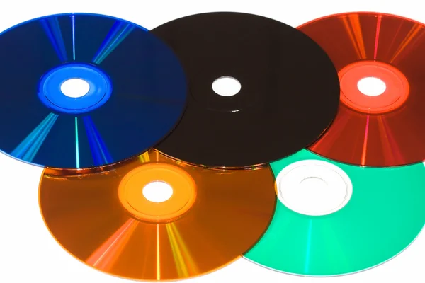 Renkli kompakt diskler — Stok fotoğraf