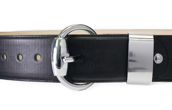 Black leather strap — Stock Photo, Image