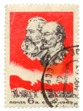 Postal stamp of USSR. clipart