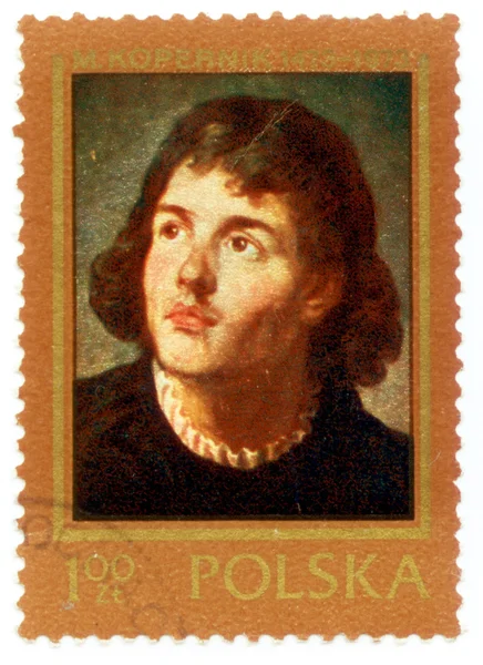 Postal stamp of Poland. Stock Photo