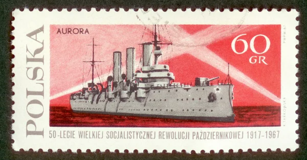 Postzegel uit Polen. Stockfoto