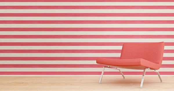 Röda linjen och röda stol — Stockfoto