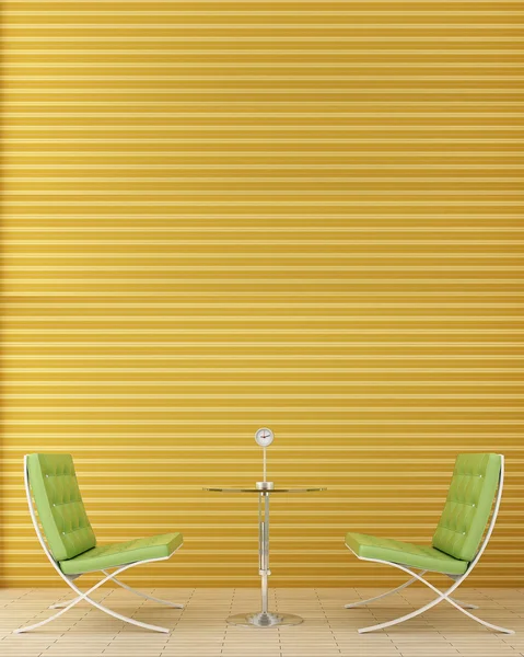 Két zöld szék — Stock Fotó