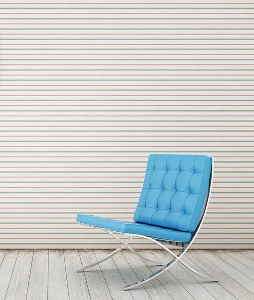 Blue skin armchair — Stock Photo, Image