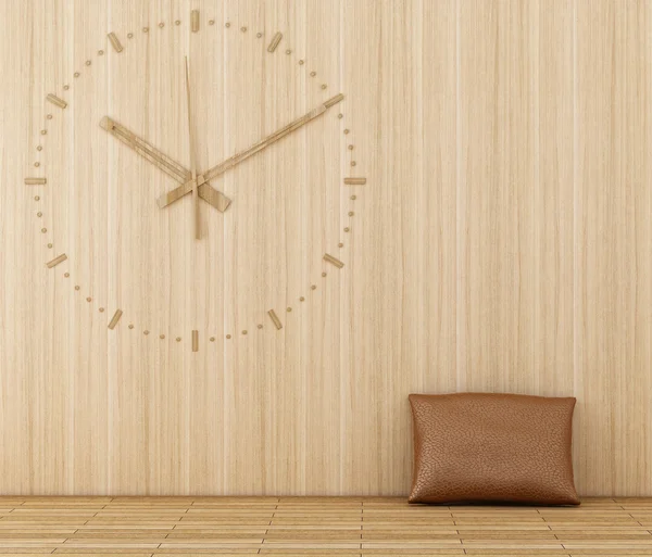 Relógio de madeira — Fotografia de Stock