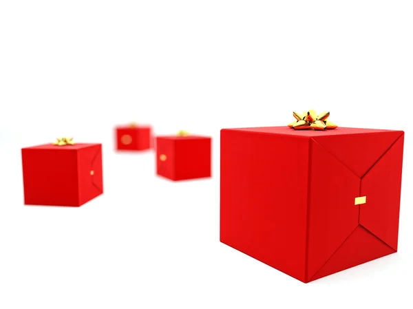 赤いクリスマス ボックス — ストック写真
