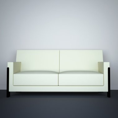 White sofa clipart