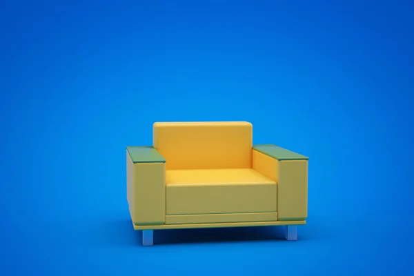 Жовтий крісло — стокове фото