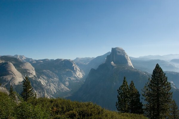 Glacier Point is a viewpoint above Yosemite Valley, in California
