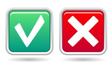 Yes and no button clipart