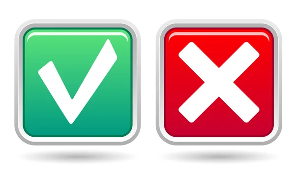 Yes and no button — Stock Vector