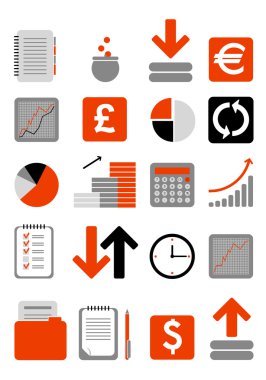 Financial web icons clipart