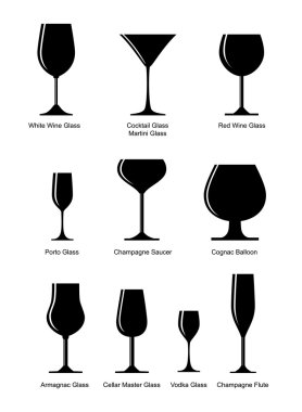 Symbol of alcoholic glass clipart