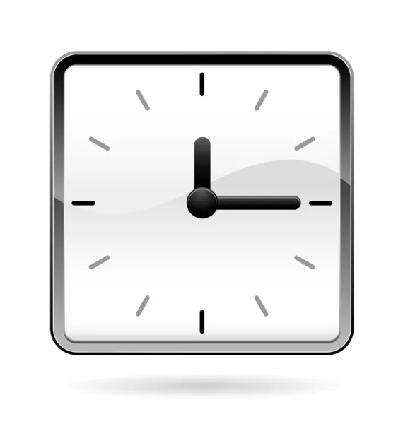 Office fyrkantig klocka — Stock vektor