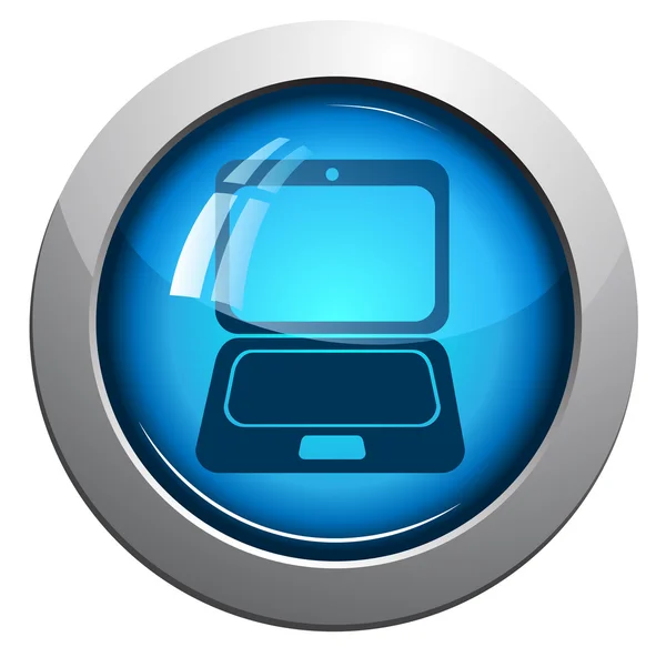Ordinateur portable, icône vectorielle — Image vectorielle