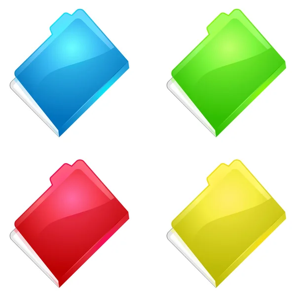 Dossiers vectoriels couleur — Image vectorielle