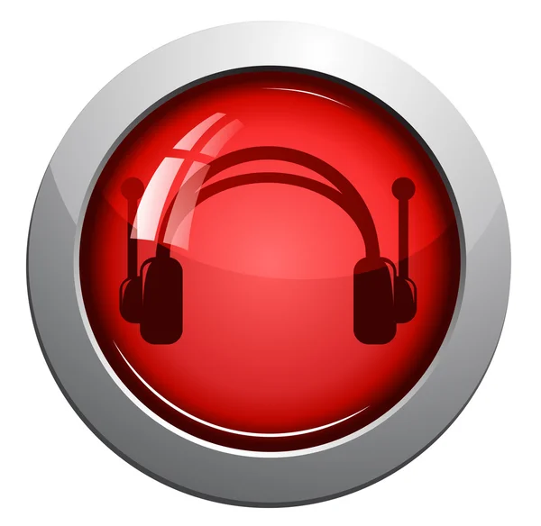 Radio headphone, vector icon — Stock Vector