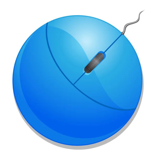 Vector illustratie van kleur ronde muis — Stockvector