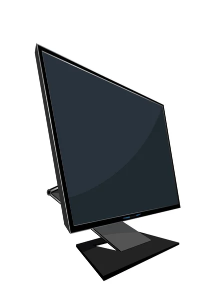 Черный LCD монитор — стоковый вектор