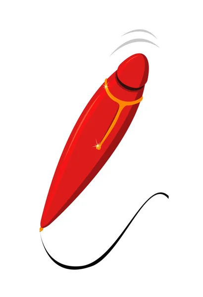 Ilustración vectorial de la pluma roja — Archivo Imágenes Vectoriales