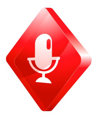 Retro mikrofon, vektör simgesi