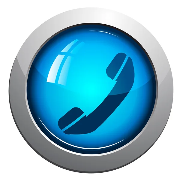 Telefono, web vector icona lucida — Vettoriale Stock