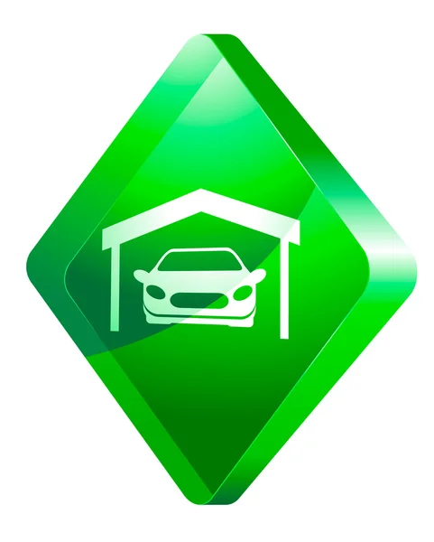 Bil garage, vektor icon — Stock vektor