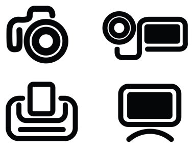 vektör Medya Icon set