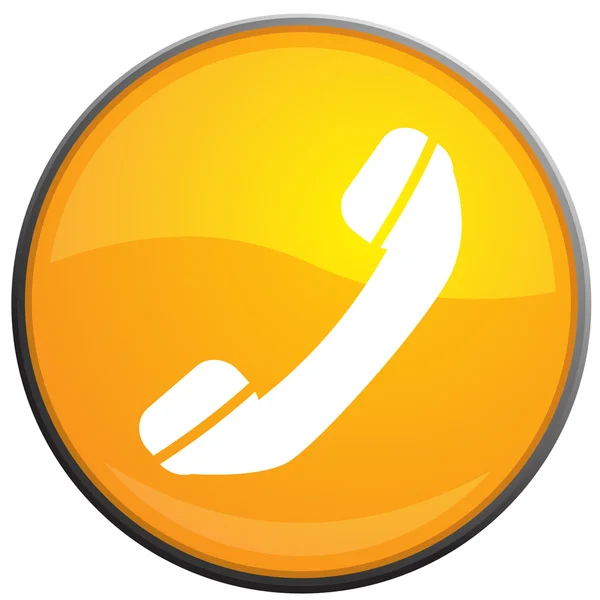 Telefono, web vector icona lucida — Vettoriale Stock