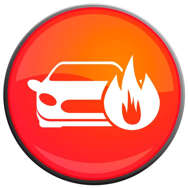 Spalanie samochodu, ikona wektor — Wektor stockowy