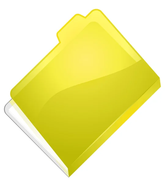 黄色のフォルダー — ストックベクタ