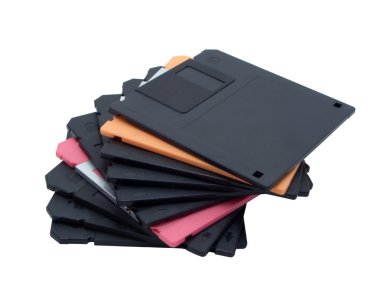 Pile of diskettes clipart