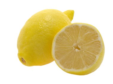 Yellow lemons on white clipart