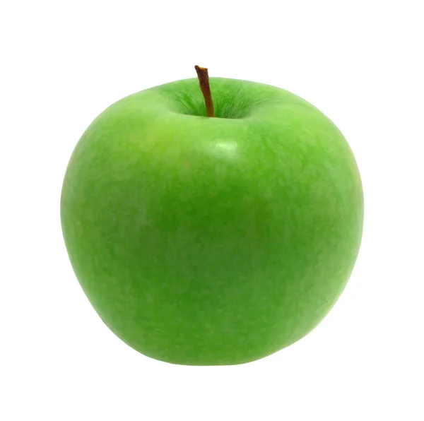 stock image Green apple on white