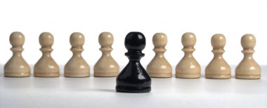 Black-pawn-on-a-background-white clipart