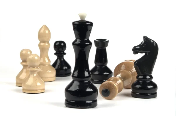 Skupina série šachových figurek — Stock fotografie