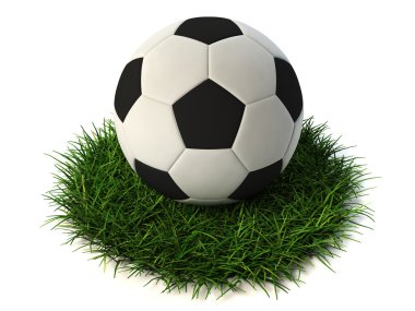 Soccer ball on grass clipart