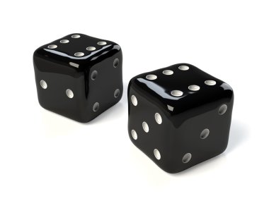 Two black dices clipart