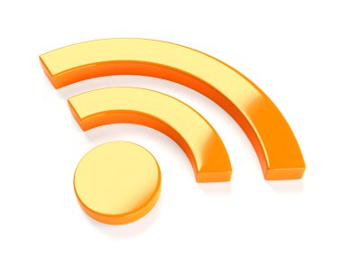 3D RSS icon clipart