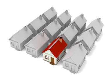 Group of houses clipart