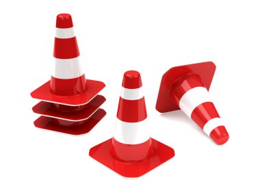 Traffic cones clipart