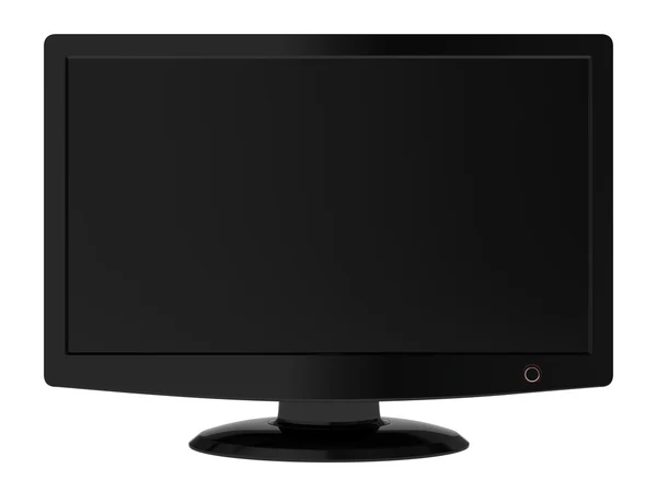 Czarny widescreen lcd monitor — Zdjęcie stockowe